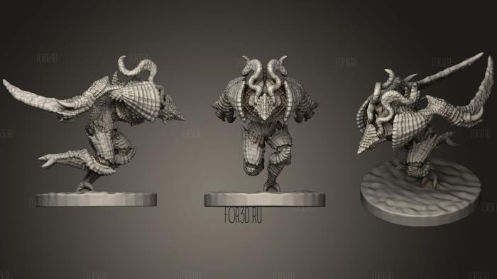 Chaos Samurai 3d stl for CNC